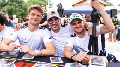 Ralf Aron (vasakul) koos meeskonnakaaslaste Max Götzi ja Lucas Aueriga. Foto: Gruppe C Photography