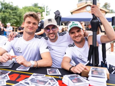 Ralf Aron (vasakul) koos meeskonnakaaslaste Max Götzi ja Lucas Aueriga. Foto: Gruppe C Photography