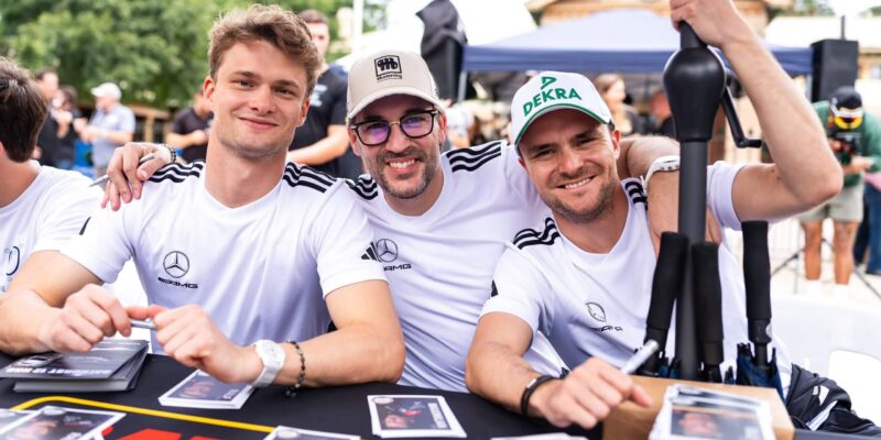 Ralf Aron (vasakul) koos meeskonnakaaslaste Max Götzi ja Lucas Aueriga. Foto: Gruppe C Photography