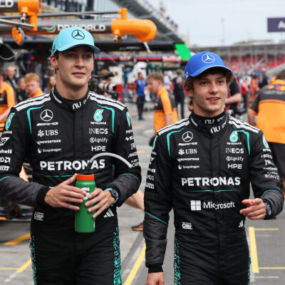 George Russell ja Kimi Antonelli, Foto: Steve Etherington / Mercedes AMG Petronas