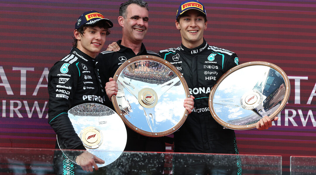 Andrea Kimi Antonelli, George Russell, Austraalia GP, Foto: Steve Etherington / Mercedes F1