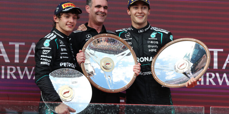 Andrea Kimi Antonelli, George Russell, Austraalia GP, Foto: Steve Etherington / Mercedes F1