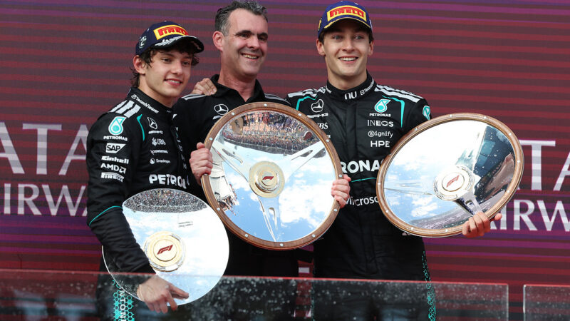 Andrea Kimi Antonelli, George Russell, Austraalia GP, Foto: Steve Etherington / Mercedes F1