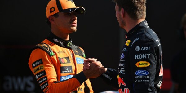 Lando Norris ja Max Verstappen, Foto: Rudy Carezzevoli/Getty Images / Red Bull Content Pool